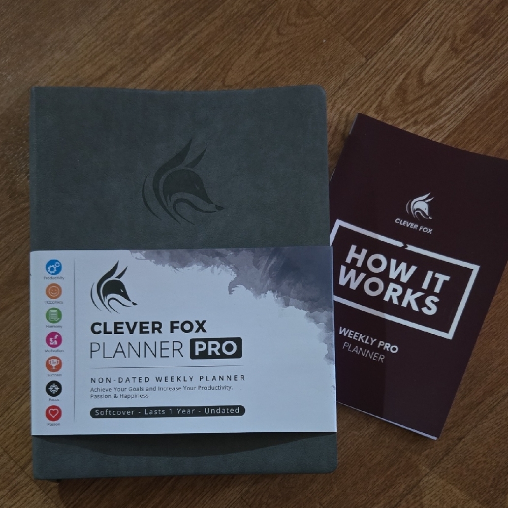 Clever Fox Planner Pro - Undated -Gray Softcover